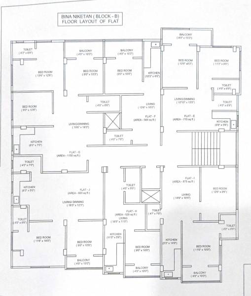  bina-niketan-2 Blcok B Cluster Plan Plan