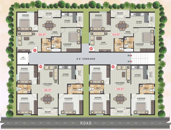  akankasha Akankasha Cluster Plan For Typical Floor Plan