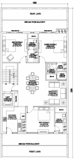  floors Adiona Floors Typical Cluster Plan