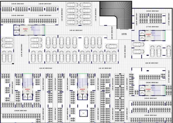  aryaman-kalpvruksh Block A,B,C,D And E Cluster Plan For Lower Basement