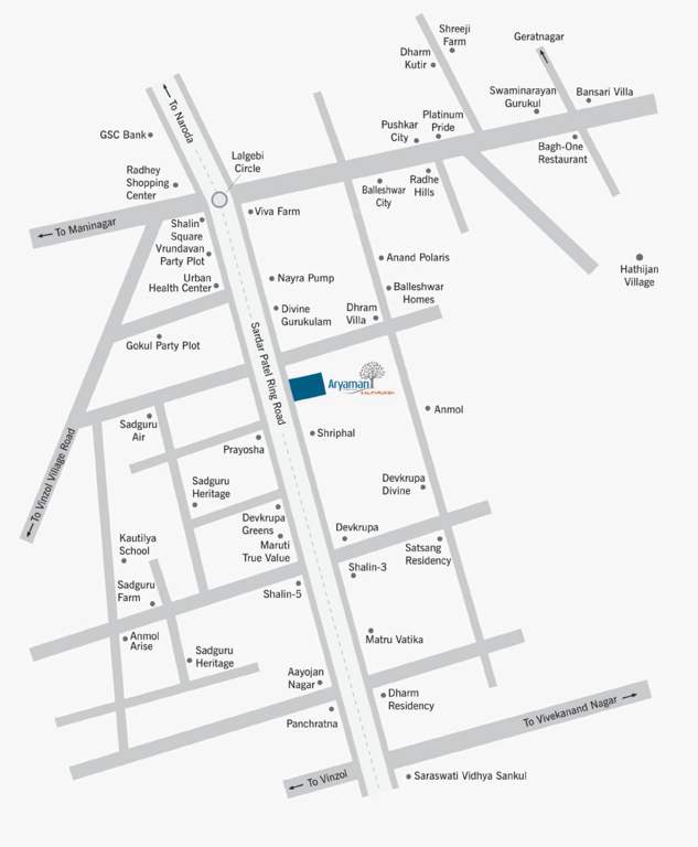  aryaman kalpvruksh Location Plan