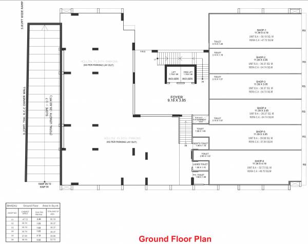  dutt-lakeview Block - 1 Cluster Plan For Ground Floor