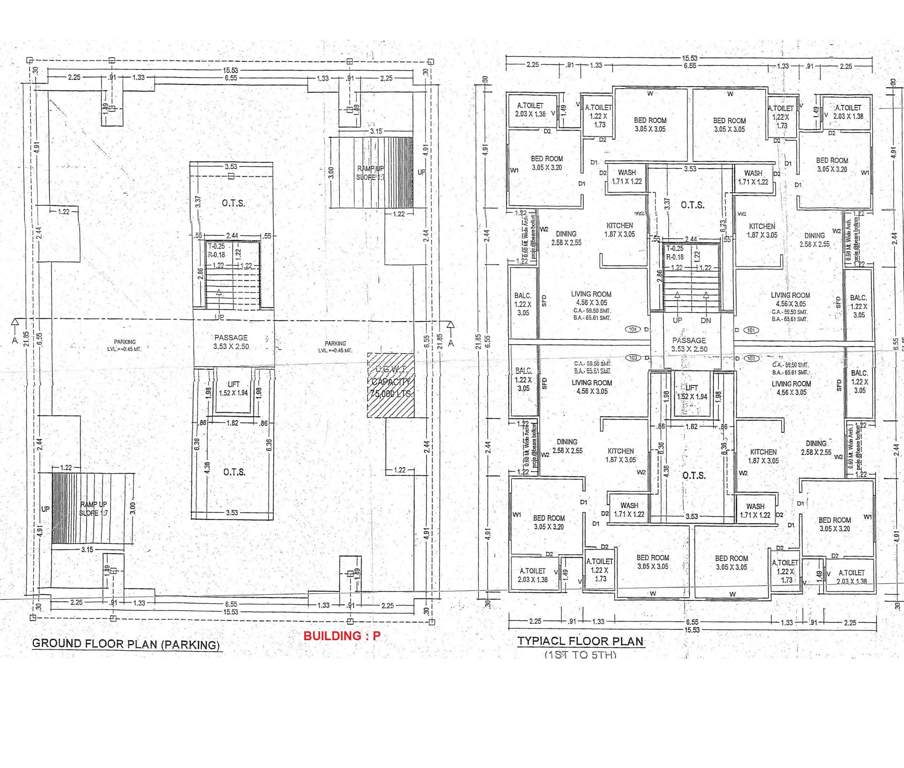 p building green valley manglam park P Building Green Valley Manglam Park Cluster Plan from ground to 5th Floor