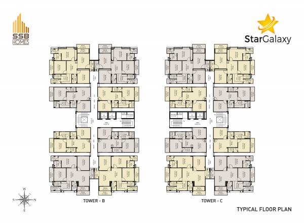 Tower B & C Cluster Plan for Typical Floor star-galaxy-1-phase-ii Tower B & C Cluster Plan for Typical Floor
