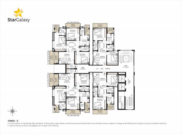 Tower D Cluster Plan for Typical Floor star-galaxy-1-phase-ii Tower D Cluster Plan for Typical Floor