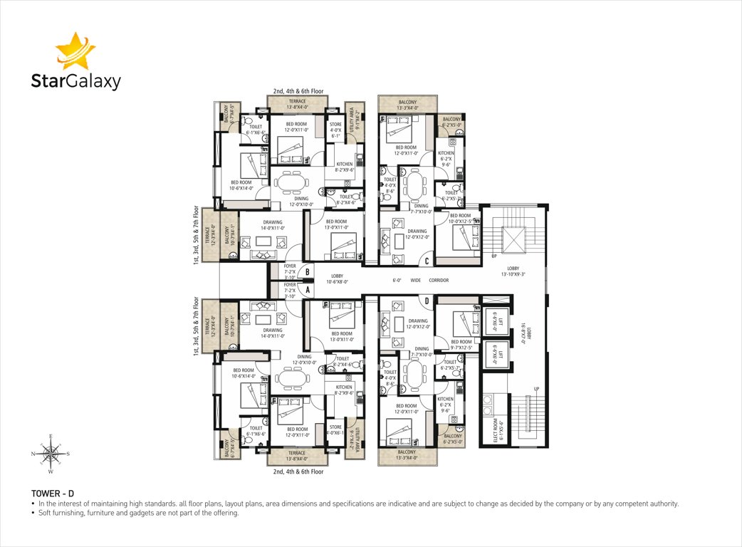 star galaxy 1 phase ii Tower D Cluster Plan for Typical Floor