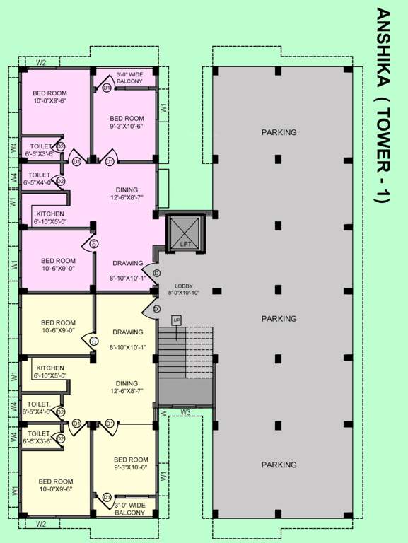  mohona and anshika housing Anshika Cluster Plan for ground Floor