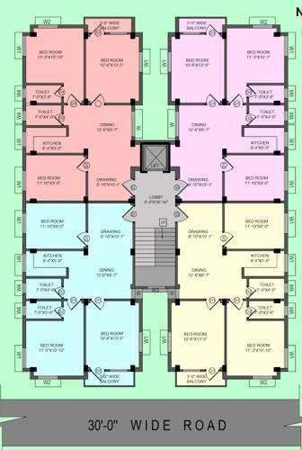  mohona-and-anshika-housing Mohona And Anshika Cluster Plan from 1st to 4th Floor
