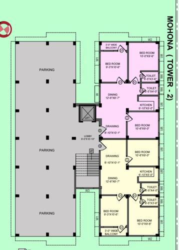  mohona-and-anshika-housing Mohona Cluster Plan for ground Floor