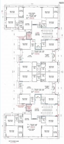  sky A, B Cluster Plan For 1st Floor