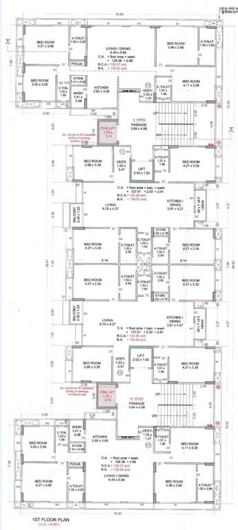 sky A, B Cluster Plan For 1st Floor