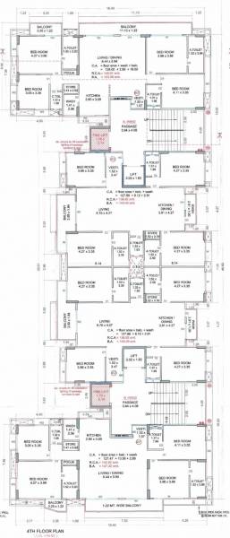  sky A, B Cluster Plan For 4th Floor
