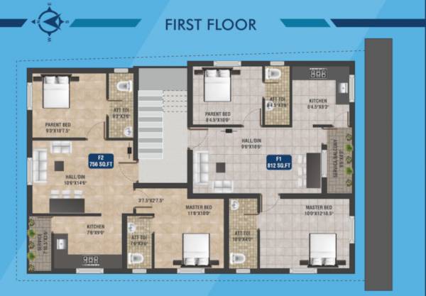  devi-square Devi Square Cluster Plan for 1st Floor