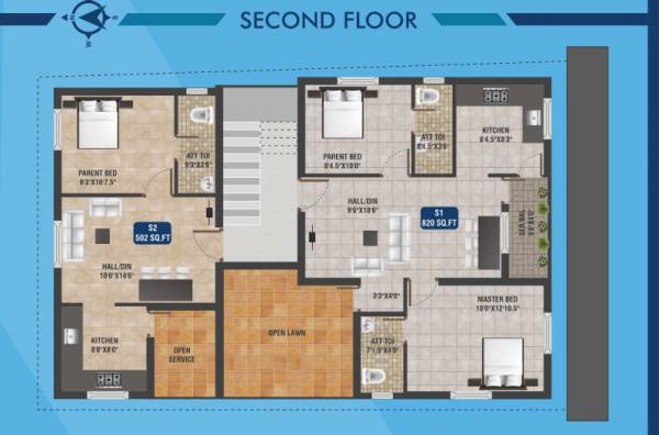  devi-square Devi Square Cluster Plan for 2nd Floor