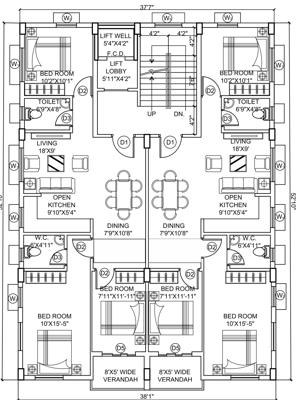  nav-ratan-co-operative-mig Nav Ratan Co Operative MIG Cluster Plan For Typical Floor Plan