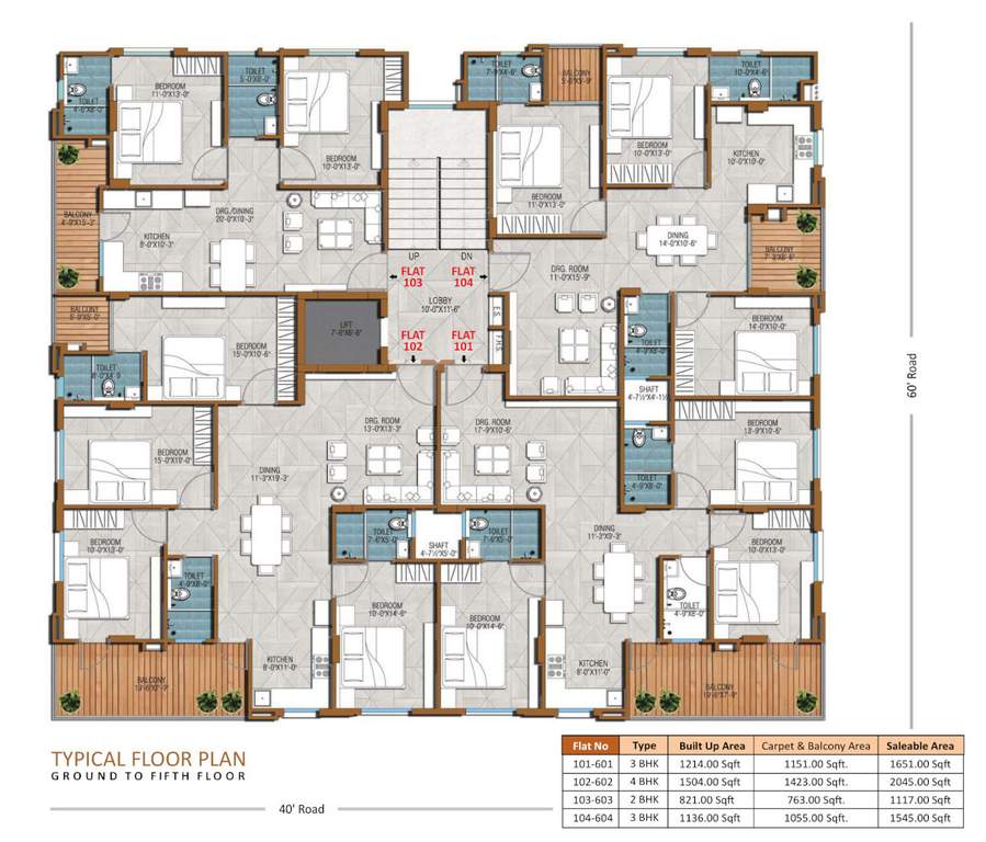  terraces Cluster Plan