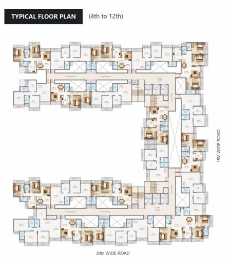  the-domus-26-west The Domus 26 West Cluster Plan from 4th to 12th Floor