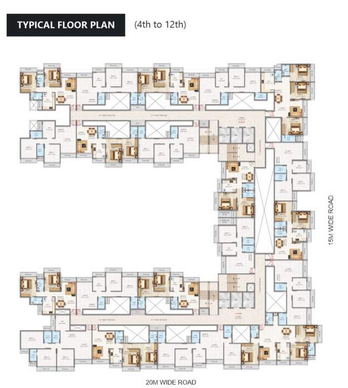  the domus 26 west The Domus 26 West Cluster Plan from 4th to 12th Floor
