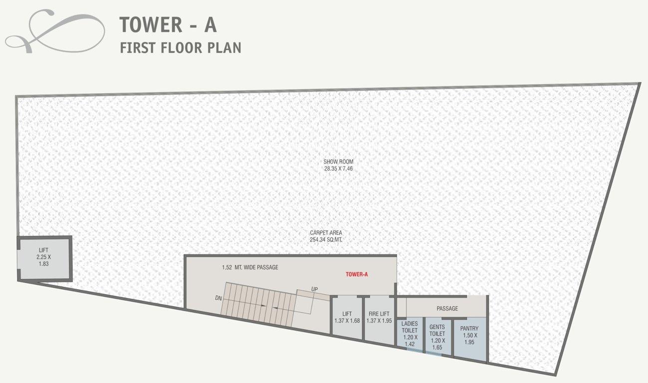  shikhar platinum Tower A Cluster Plan for 1st Floor