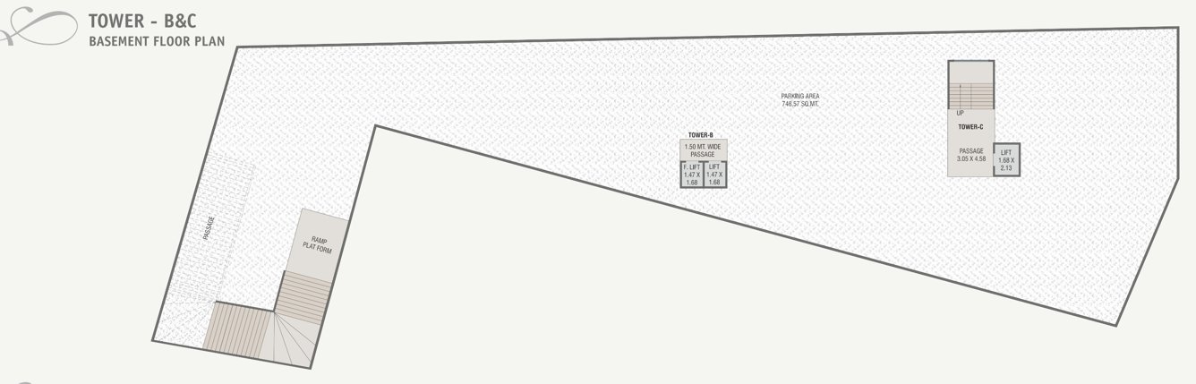  shikhar platinum Tower B And Tower C Basement Cluster Plan