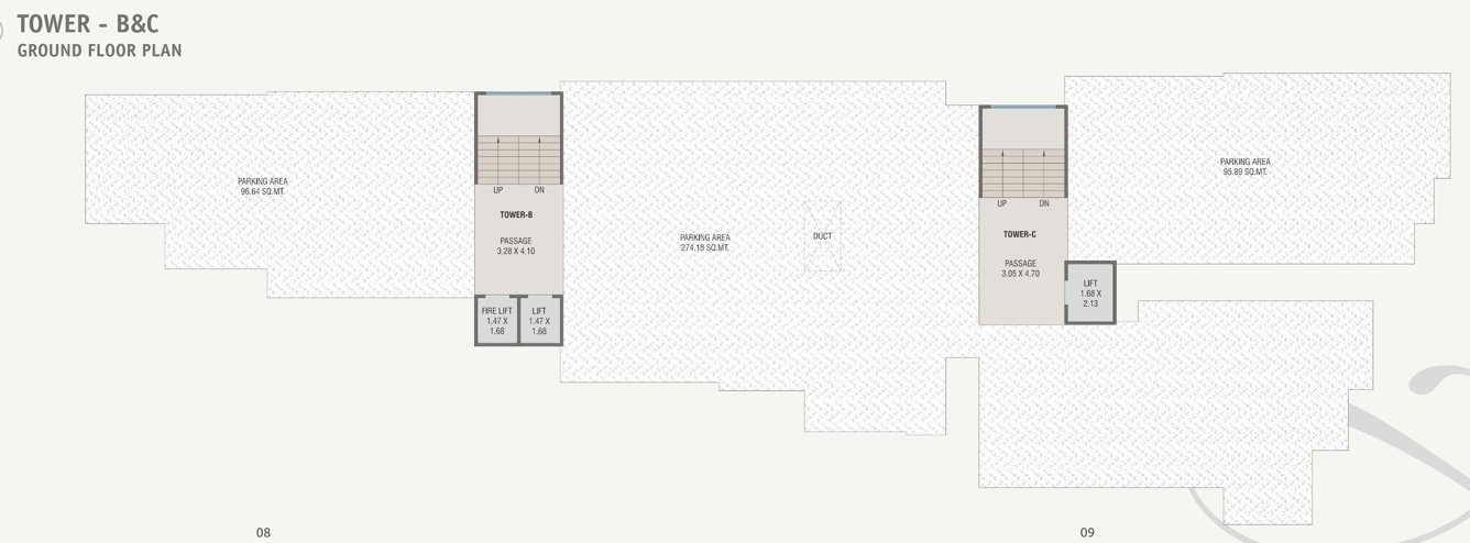  shikhar platinum Tower B And Tower C Cluster Plan for ground Floor