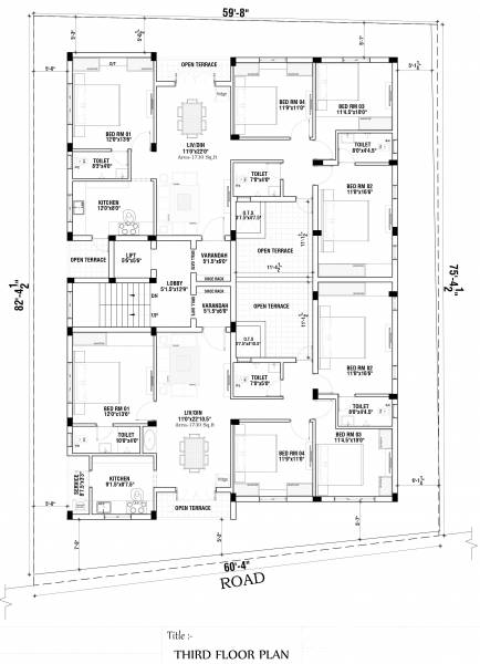  pragathi Pragathi Cluster Plan For 3rd Floor