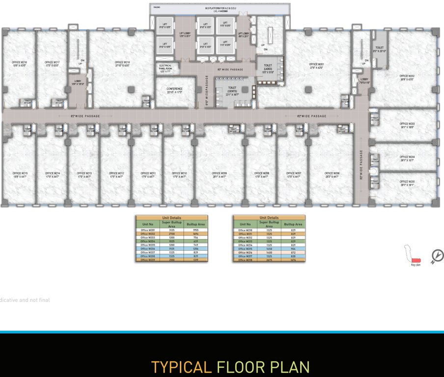  orbit urban park West Wing And East Wing Typical  Cluster Plan
