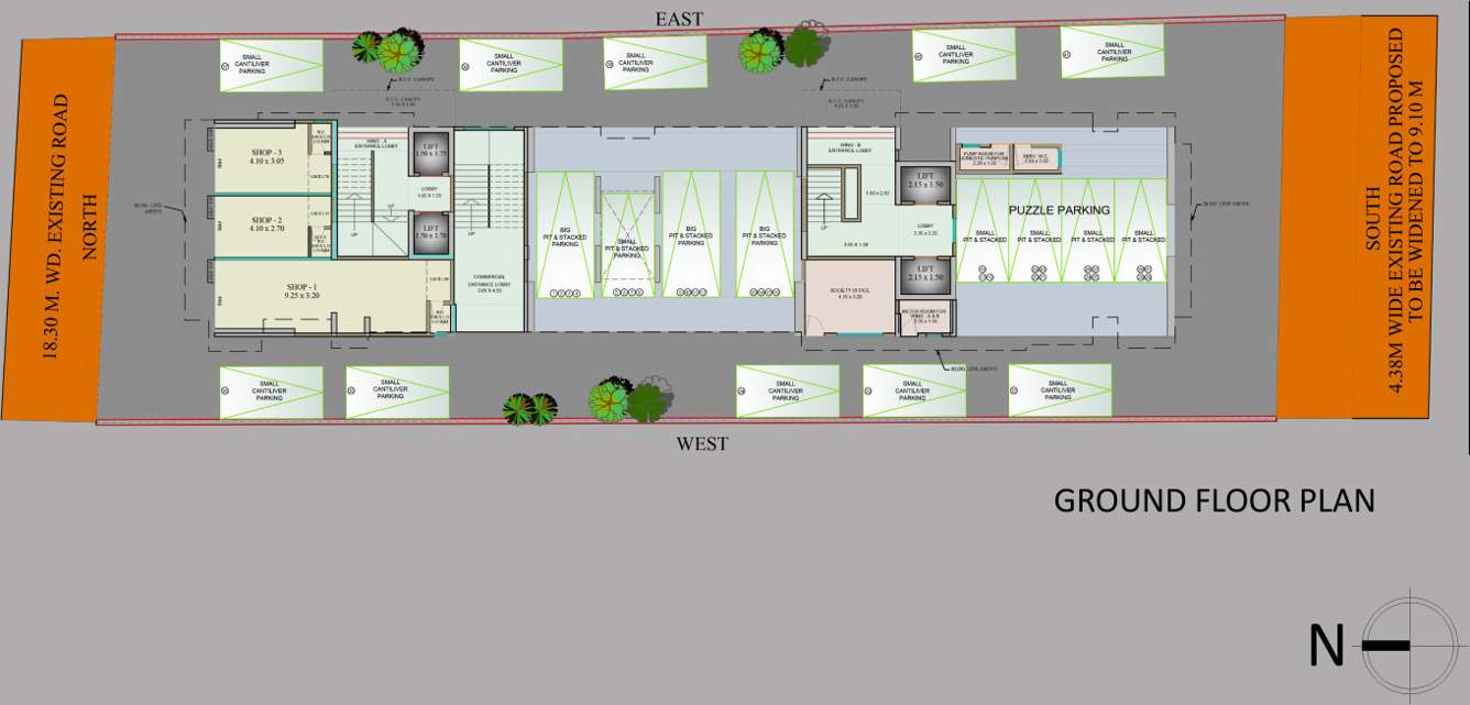  neelkanth apartment Vaishno Neelkanth Apartment Cluster Plan for ground Floor