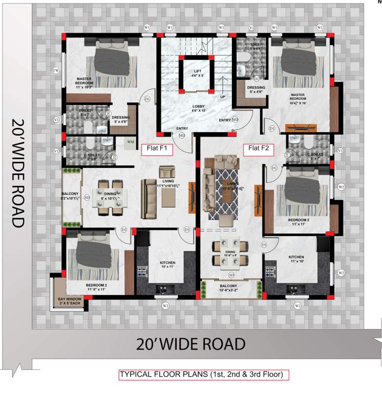  sristhi Sristhi Cluster Plan from 1st to 3rd Floor