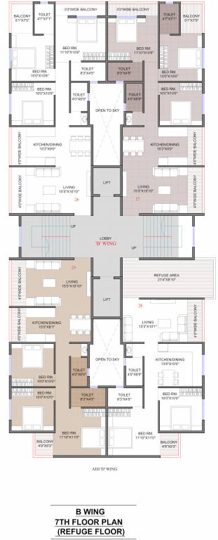  anandvan Revati Anandvan Wing  B Cluster Plan for 7th Floor