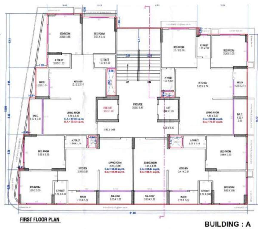  residency A Cluster Plan For 1st Floor