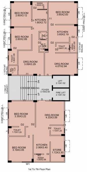  meghashray Meghashray Cluster Plan From 1st To 7th Floor