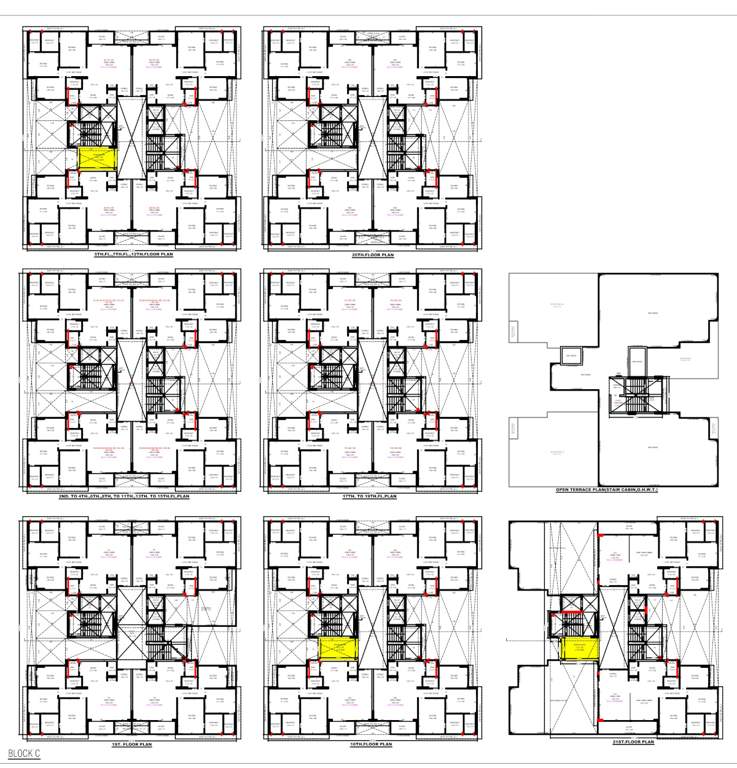  shaligram Block C Cluster Plan from 1st to 21th Floor