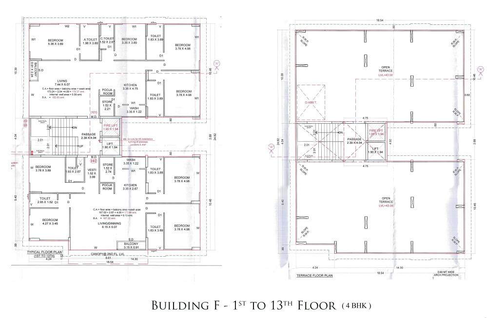rolex tower Building F Cluster Plan from 1st to 13th Floor