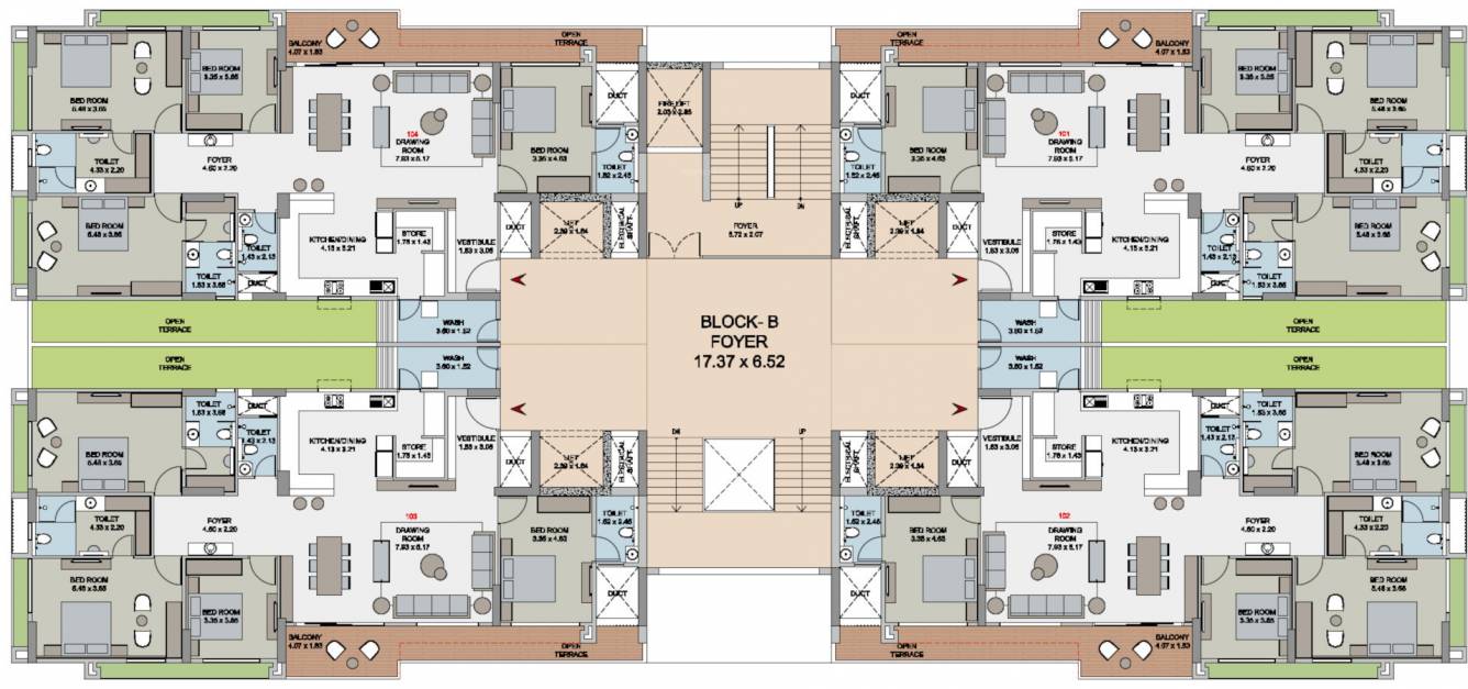  the empiirean B Cluster Plan For 1st Floor