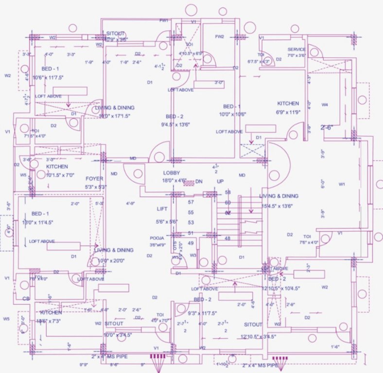 sai ram Sai Ram Cluster Plan from 1st to 3rd Floor