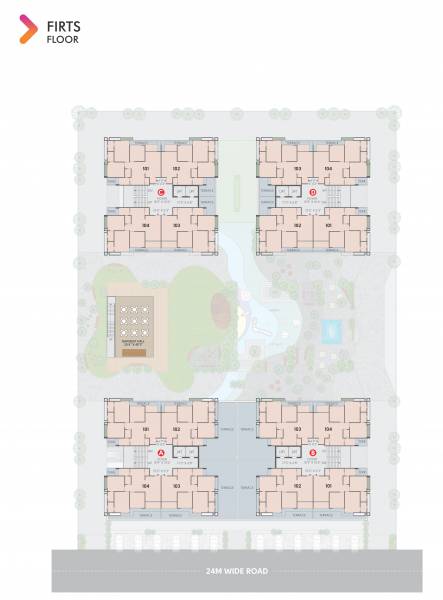  sreevas Block A To D Cluster Plan For 1st Floor