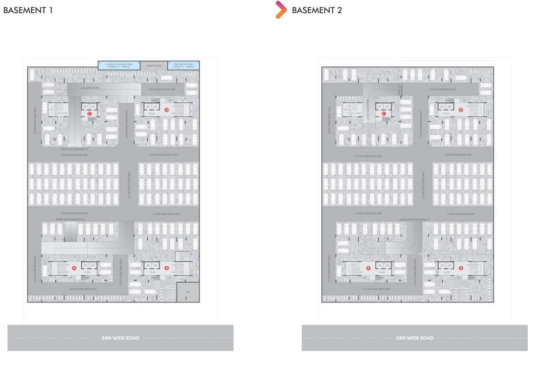  sreevas Block A To D Cluster Plan For Basement Floor