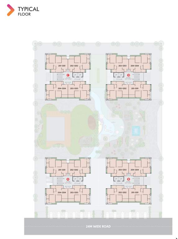 sreevas Block A To D Typical Cluster Plan