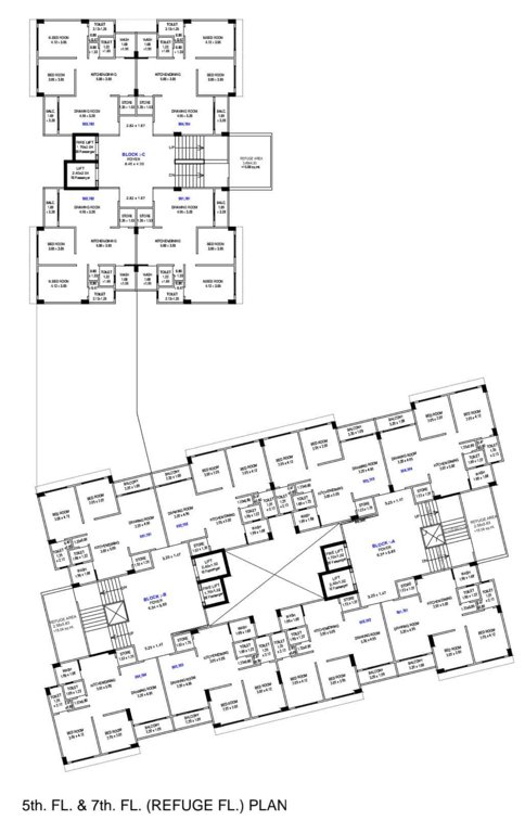  amarnath homes Amarnath Homes Cluster Plan For 5th And 7th Floor