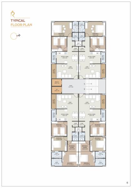  lakend Lakend Cluster Plan for Typical Floor