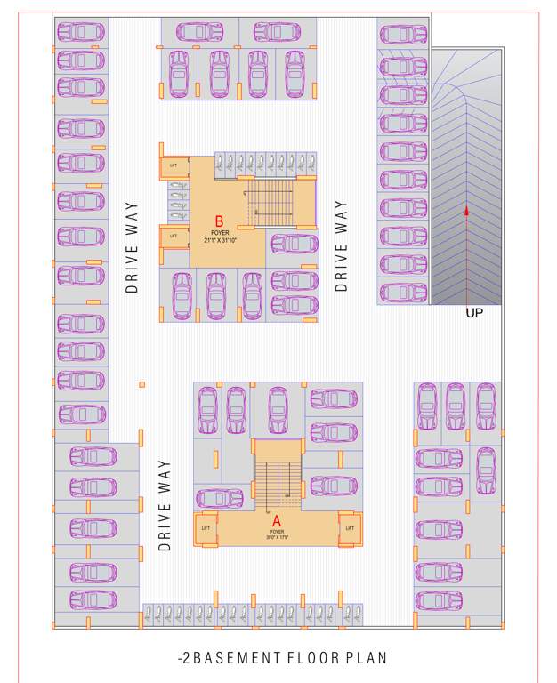  the q Block A & B Cluster Plan for 2 Basement Floor