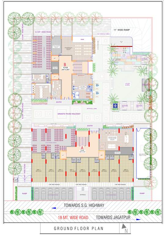  the q Block A & B Cluster Plan for Ground Floor
