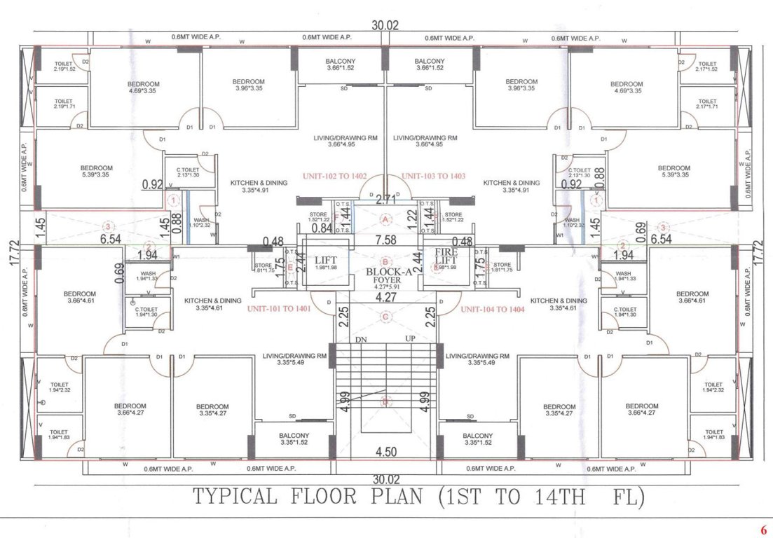  anutham Anutham Cluster Plan from 1st to 14th Floor