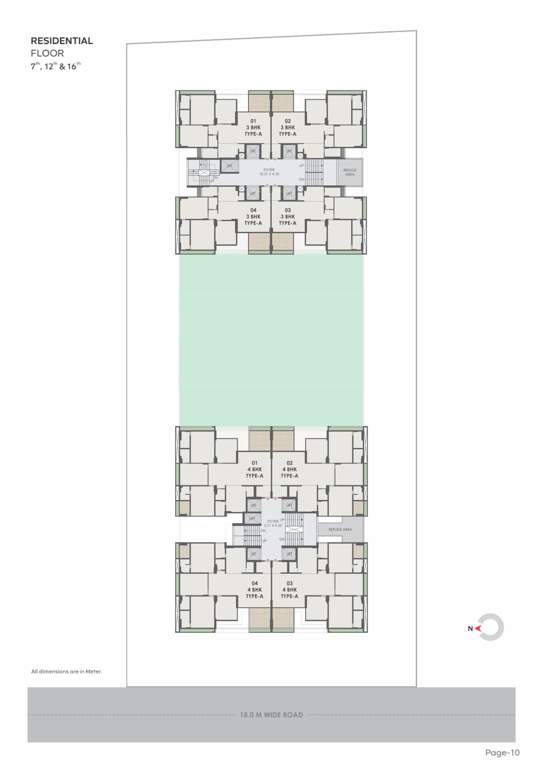  satatya syril ii Block A & B Cluster Plan from 7th to 16th Floor