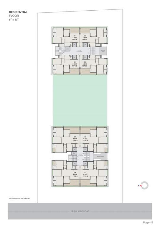  satatya syril ii Block A Cluster Plan from 5th to 20th Floor