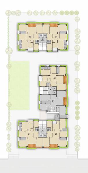  arcadia-77 Block A,B & C Cluster Plan from 2nd to 12th Floor
