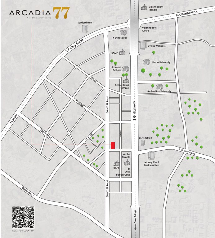  arcadia 77 Location Plan