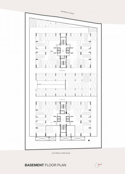  luxor Block A & B Basement Floor Cluster Plan