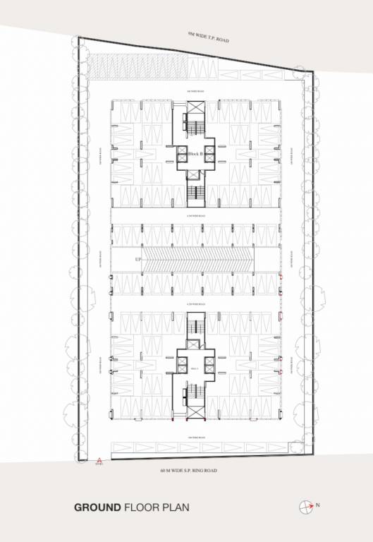 luxor Block A & B Ground Floor Cluster Plan